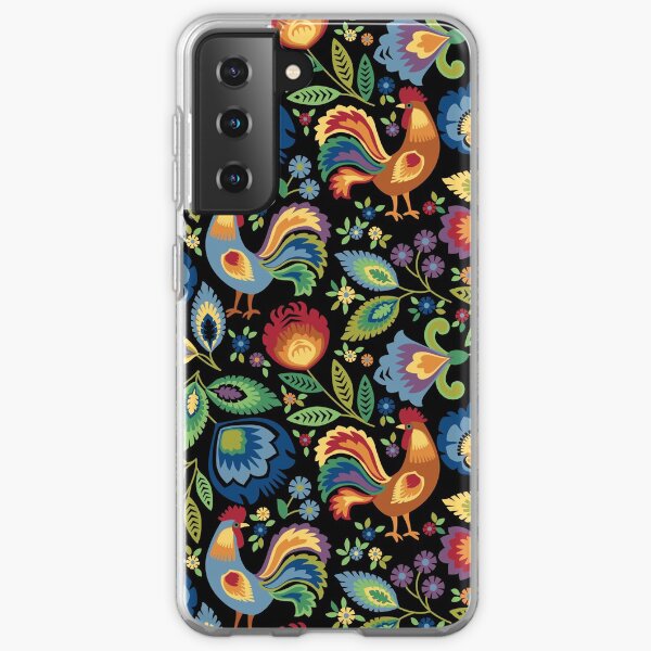 Folk Roosters Samsung Galaxy Soft Case
