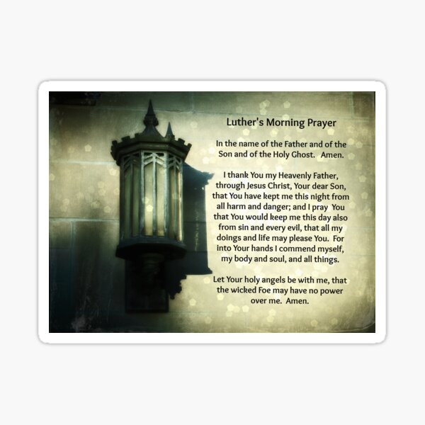 Luther's Morning Prayer Sticker