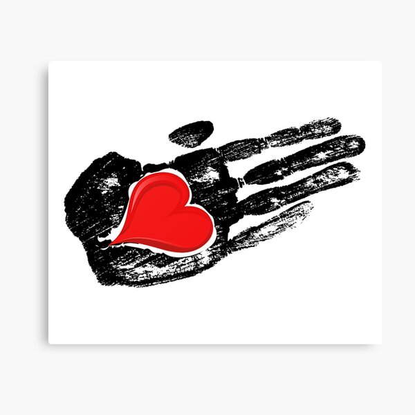 Handprint Heart Canvas