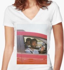 Childish Gambino Women's Fitted V-Neck T-Shirt