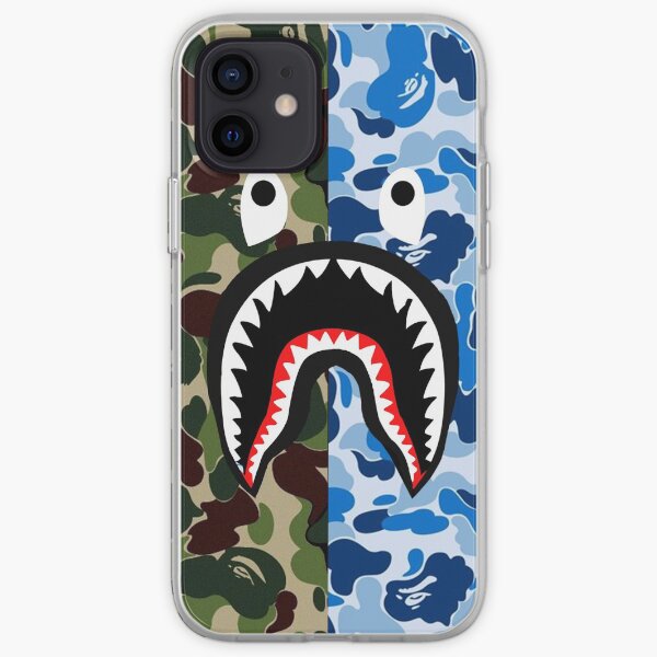 Un mono de baño tiburón azul kompliksi Funda blanda para iPhone