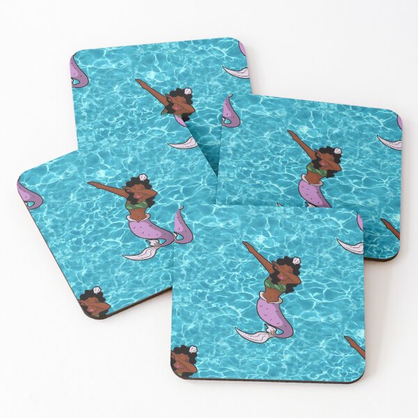 Item preview, black dabbing mermaid designed and sold by Gossip Rag.