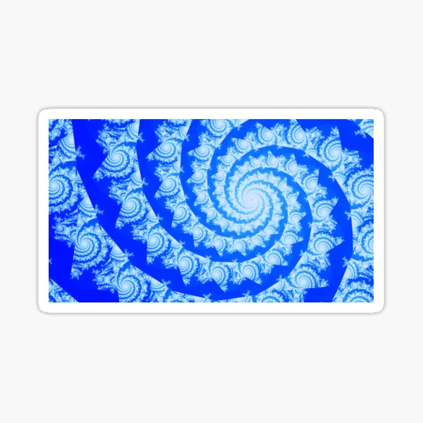 Ice Spiral Fractal Sticker