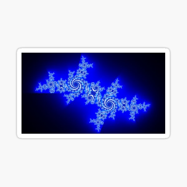 Ice Spiral Fractal 3 Sticker