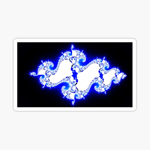 Ice Spiral Fractal 4 Sticker
