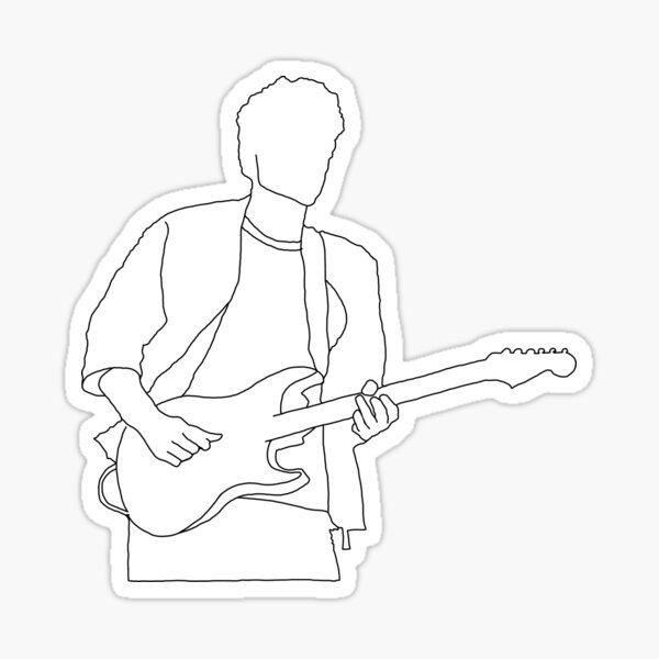 John Mayer outline Sticker