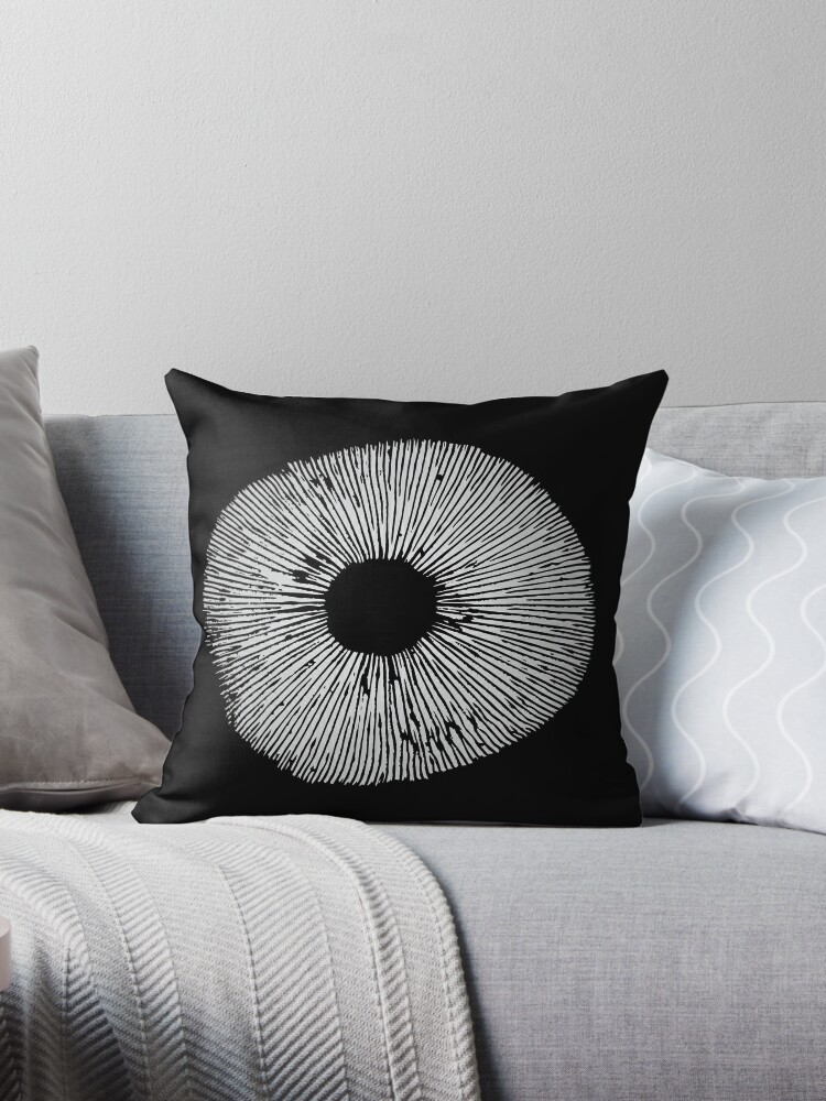 Mushroom Spore Print Pillow, 18