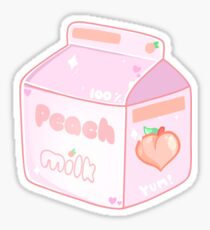 Peach Milk Carton Stickers | Redbubble