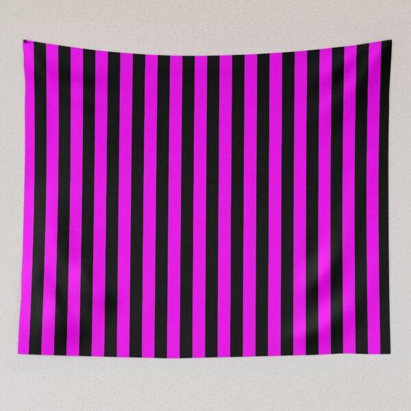 Item preview, Fuchsia Violet and Black Vertical Stripes designed and sold by ColorPatterns.