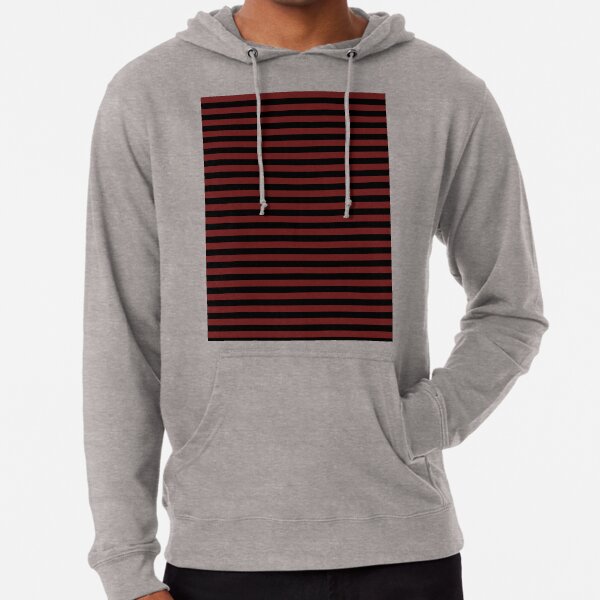 Dark Scarlet Red and Black Horizontal Stripes