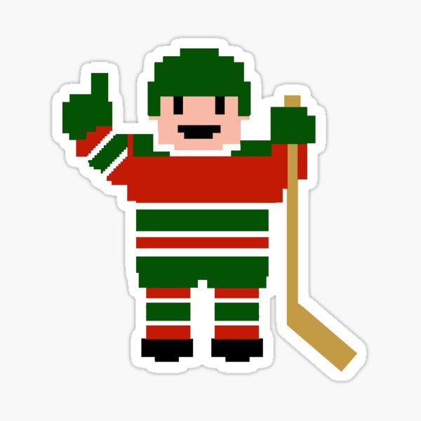 New Jersey Throwback Hockey Player Sticker