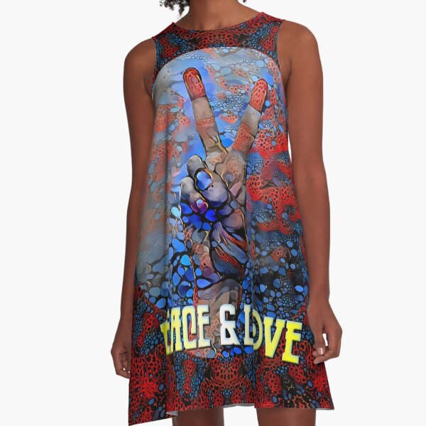 Peace And Love A-Line Dress