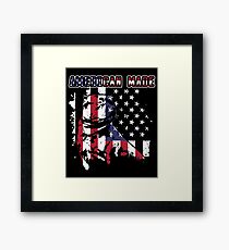 American Bully Pitbull Flag Perfect Pitbull Lover gift Framed Print
