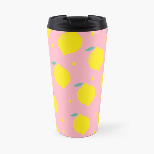 Sweet Lemon Pattern Travel Mug