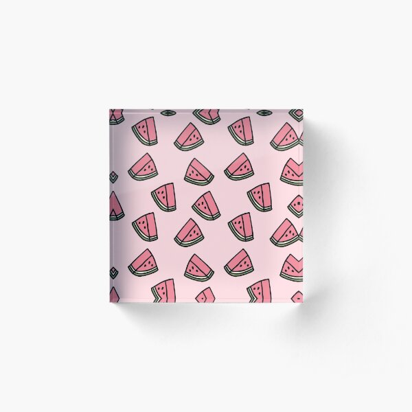 Kawaii Watermelon Pattern Acrylic Block