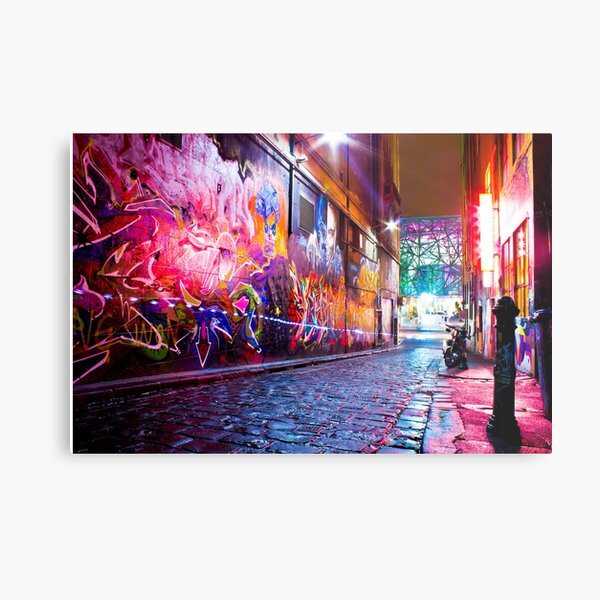 Art shines brightest in the dark Metal Print