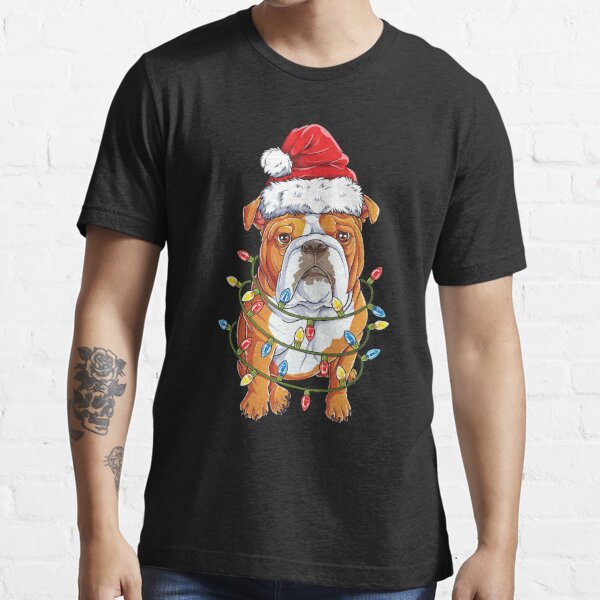 christmas bulldog t shirt