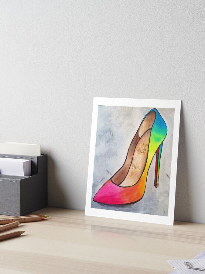 red bottom canvas art