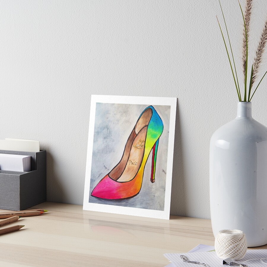 louboutin heels rainbow