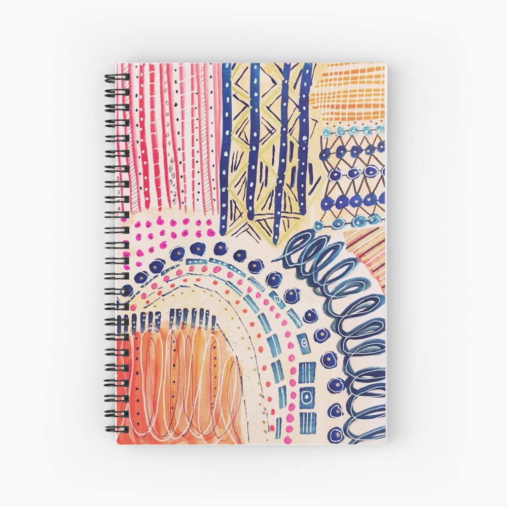 Shakti Abstract Hand Painted Design Spiral Notebook
