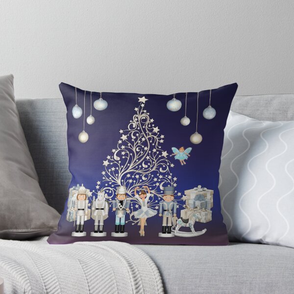 Nutcracker Christmas Special - The Nutcracker Ballet Scene - Nutcracker Story on Christmas eve Throw Pillow