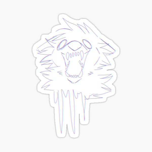 Howling Wolf Stickers Redbubble - dark wolf head roblox