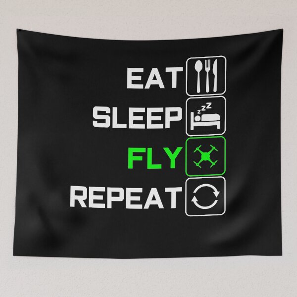 Item preview, Dronen flies eat sleep designed and sold by 4tomic.