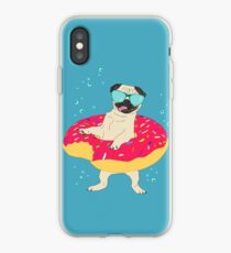 Vinilo o funda para iPhone donut pug - salvavidas