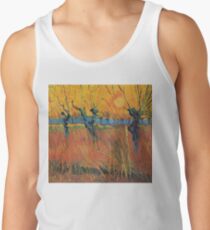 Vintage Vincent Van Gogh Willows at Sunset 1888 Tank Top