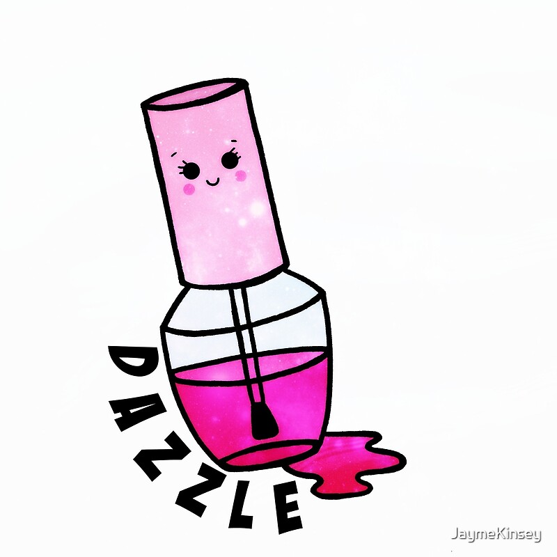 "Cute Nail Polish Bottle Sticker" by JaymeKinsey Redbubble