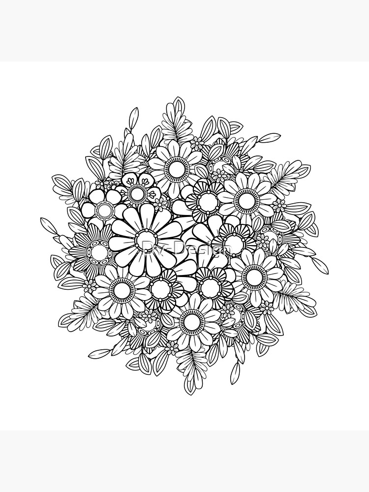 Black and White Floral Bouquet by Dv-Design