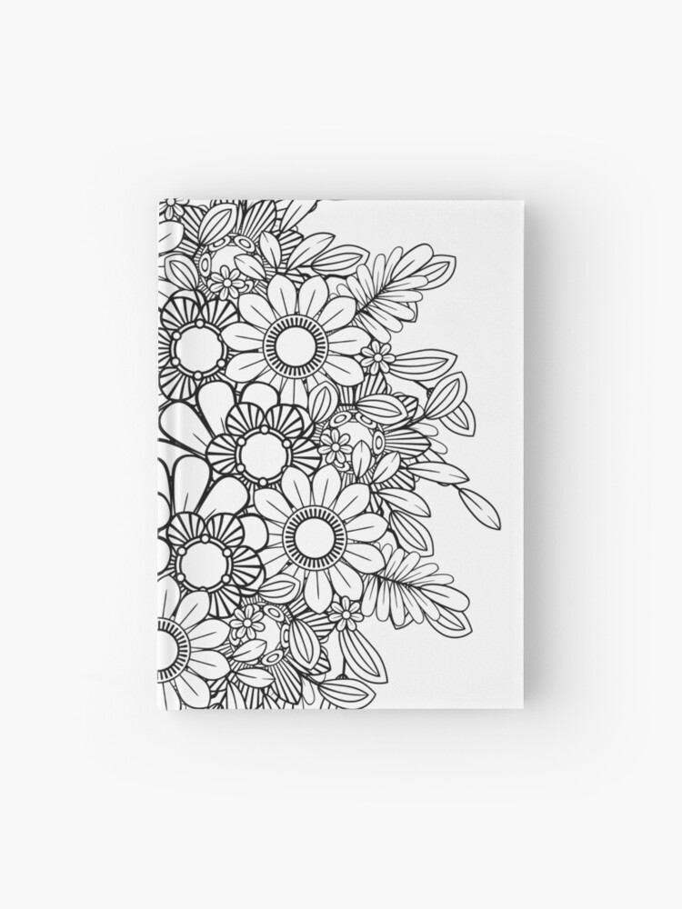 Black and White Floral Bouquet  Spiral Notebook for Sale by Dv-Design