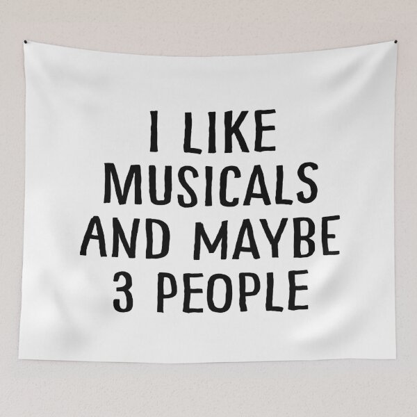 Item preview, I Like Musicals and Maybe 3 People designed and sold by teesaurus.