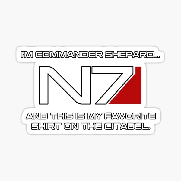 Vista previa del artículo con la obra «Soy el comandante Shepard ... camiseta», diseñado y vendido por Lukstar.