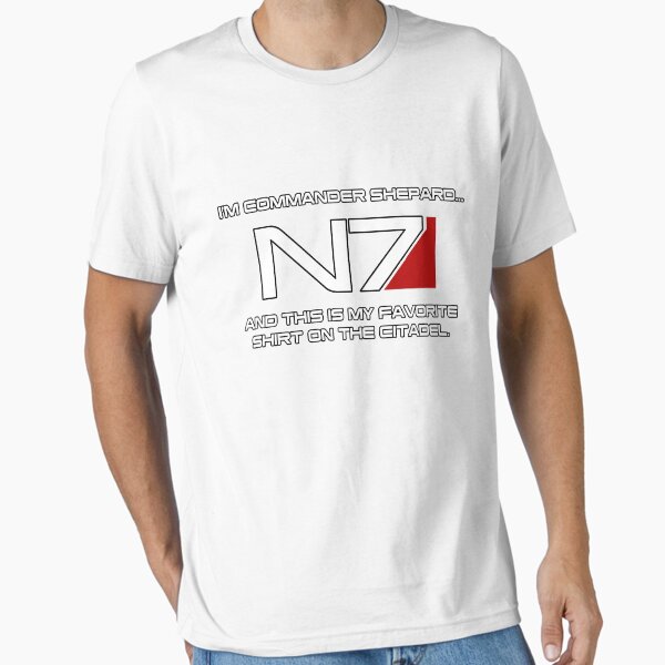 Vista previa del artículo con la obra «Soy el comandante Shepard ... camiseta», diseñado y vendido por Lukstar.