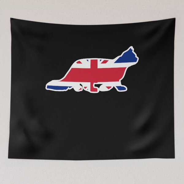 Item preview, Turking Angora Cat Flag of the United Kingdom designed and sold by shoppzee.