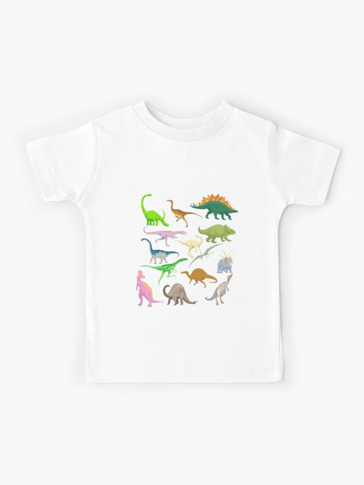 Kids Types Of Dinosaurs T Shirt Dino Identification Tee Kids T Shirt By Sifoustore Redbubble