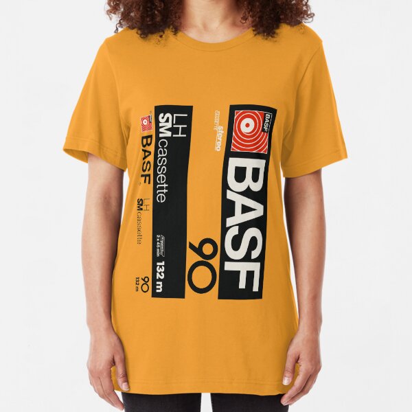 Classic Music Cassettes - BASF LH90 Slim Fit T-Shirt