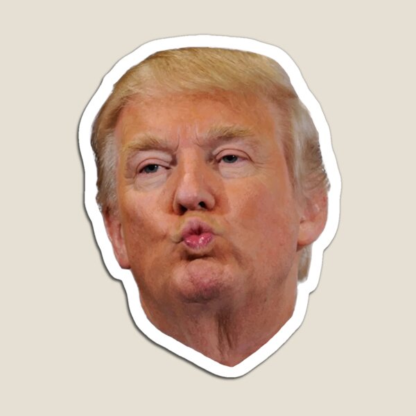 Trump kiss face meme Magnet