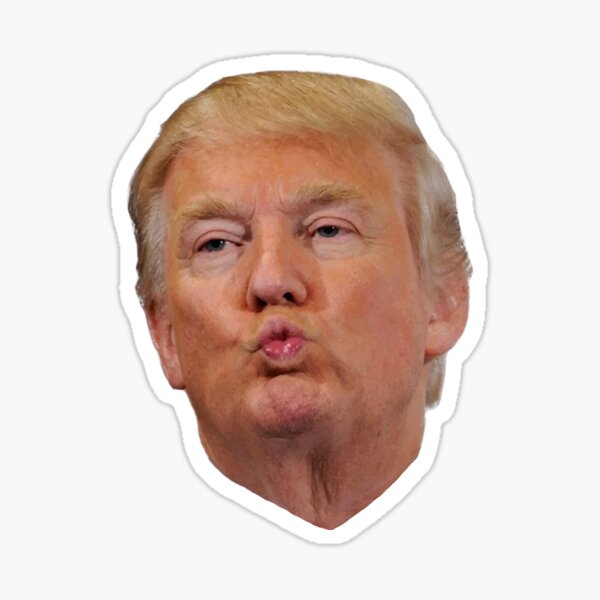Trump kiss face meme Sticker