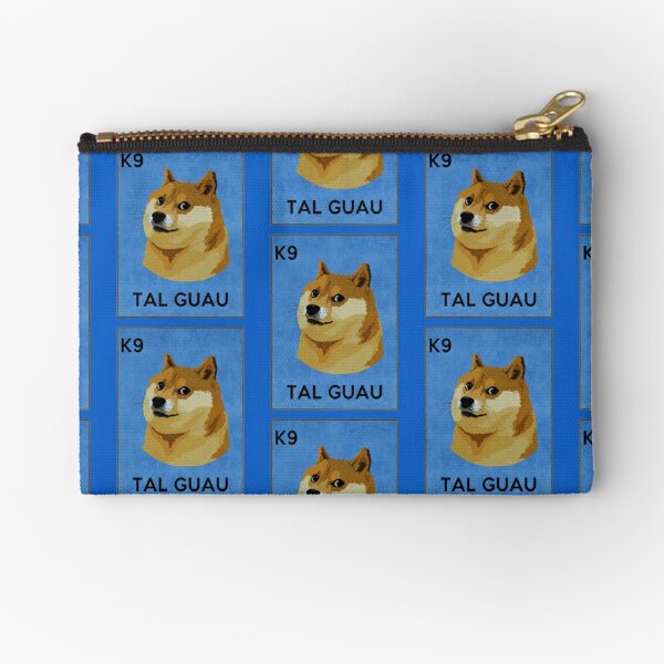 Doge Parody Zipper Pouches Redbubble - doge roblox animales kawaii animales y doge