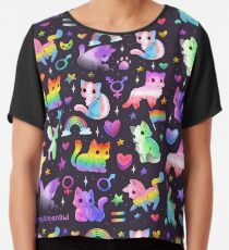 Pride Cats Chiffon Top