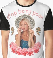 Paris Hilton 'Stop Being Poor' Graphic T-Shirt