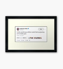Soulja Boy Tweet Framed Print