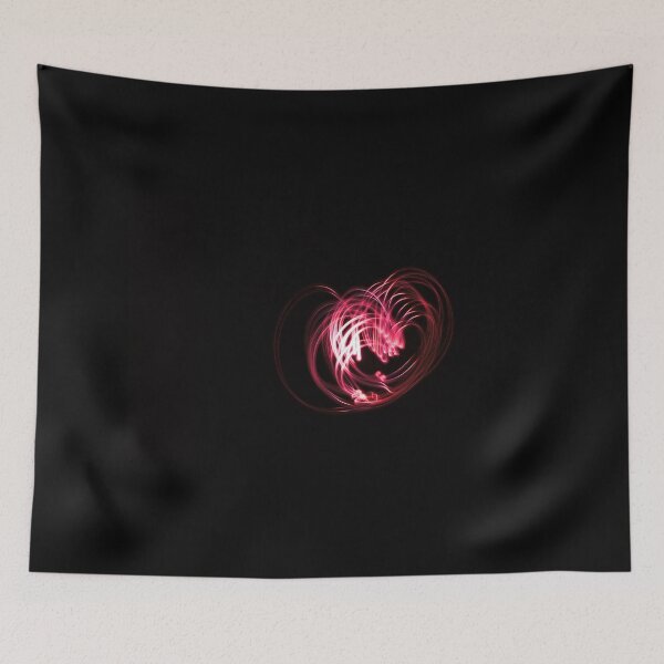 Item preview, Heart shaped glowing abstract curved lines designed and sold by Maor Winetrob.