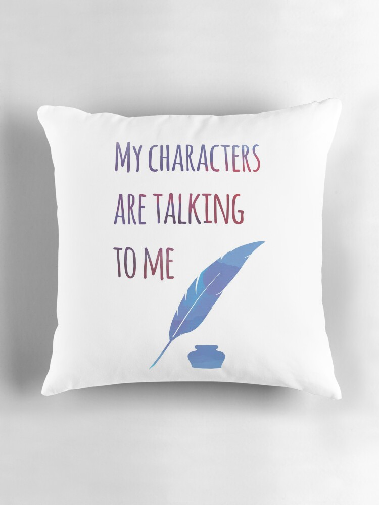 Thumbnail 3 of 4, Pillow, A Writer's Characters designed and sold by JDJDesign.