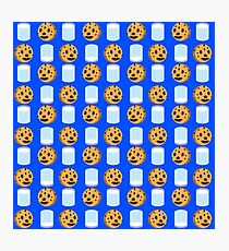 Milk and Cookies Pattern Photographic Print