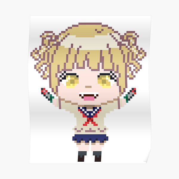 Poster My Hero Academia Pixel Art Toga Himiko Par Dirrajnoswal Redbubble