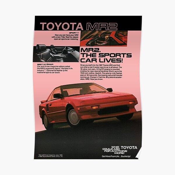 TOYOTA MR2 AW11 Poster