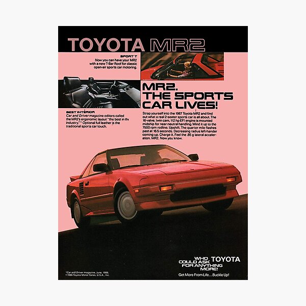 TOYOTA MR2 AW11 Photographic Print